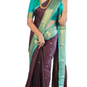 Women's Cotton Silk Woven Zari Work Saree With Unstitched Blouse Piece
