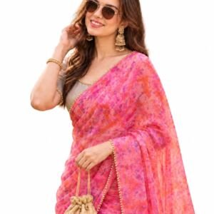 Womens Pure Georgette Designer Saree