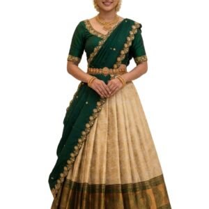 latest Pattu Style South Indian lehenga choli Ready Wear