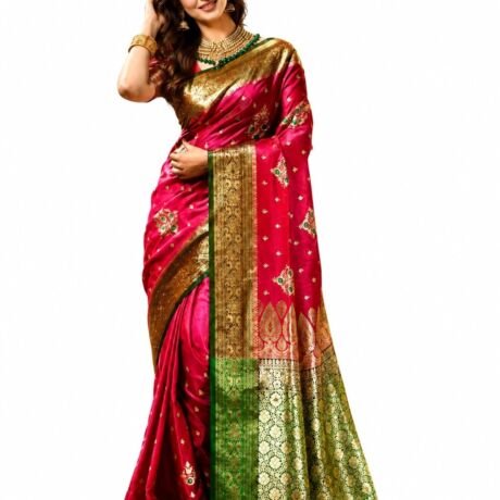 Womens Banarasi Kanjivaram Silk Saree