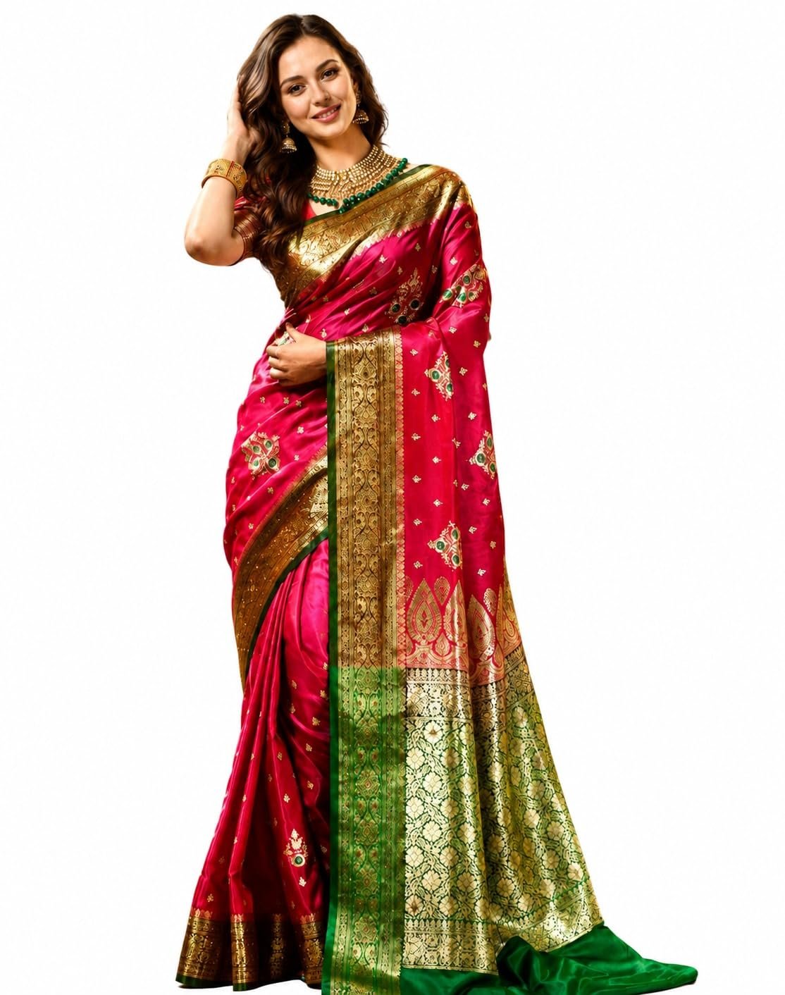 Womens Banarasi Kanjivaram Silk Saree