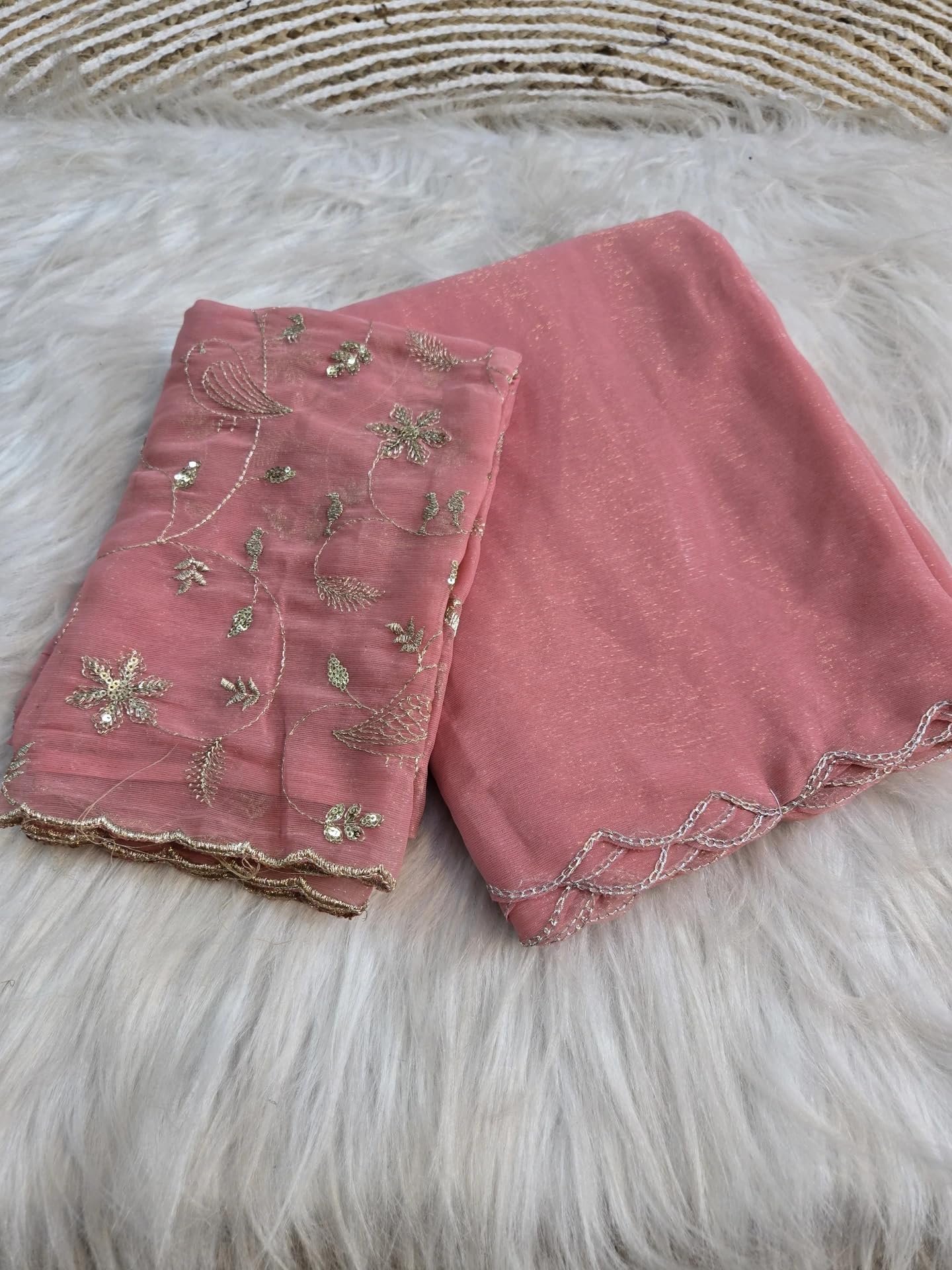 Women's Saree with Embroidered Blouse Piece - Image 6