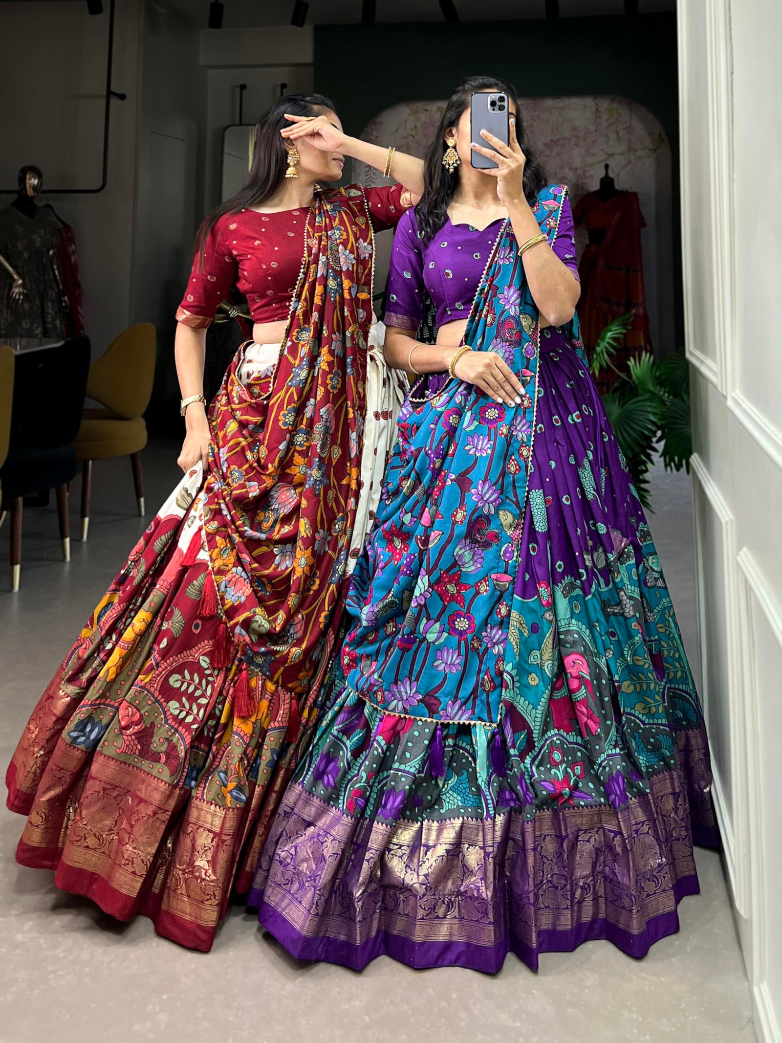 Elegant Tusser Silk Lehenga Choli for Women with Dupatta | Festive & Ethnic Set | Off White Color - Image 4