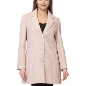 Winter Wear Casual Wear Acrylic Blend Soft & Warm Full Sleeve Solid Womens Long Coat (4354FAWN)