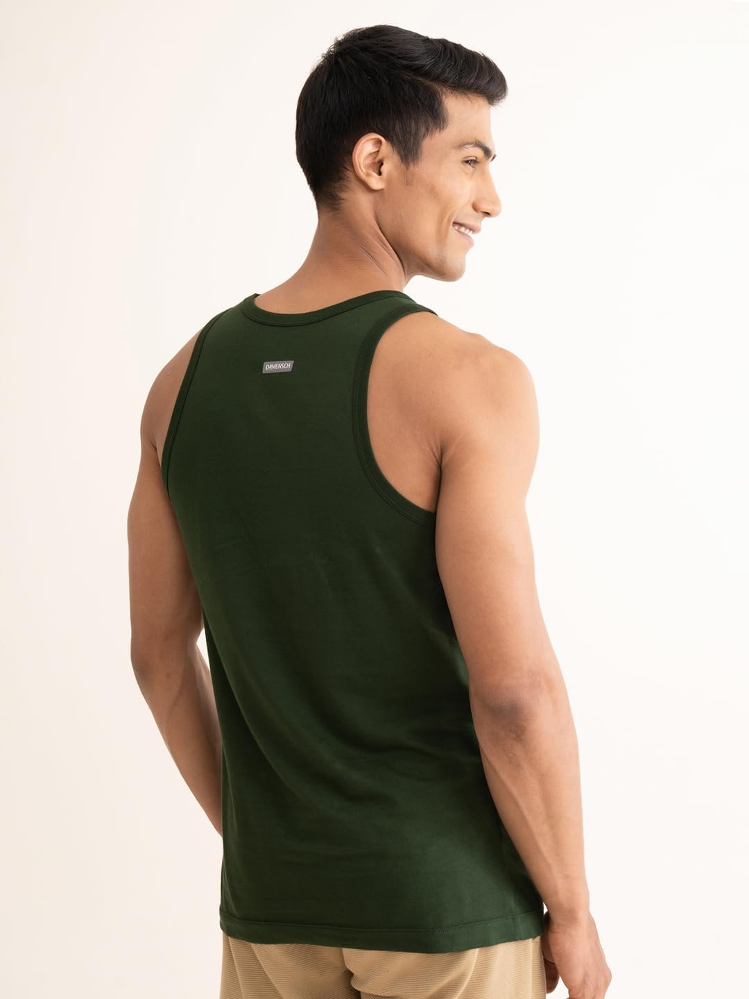 Anti-Bacterial Anti Odour Soft Cotton Vest-Mountain Green - Image 3