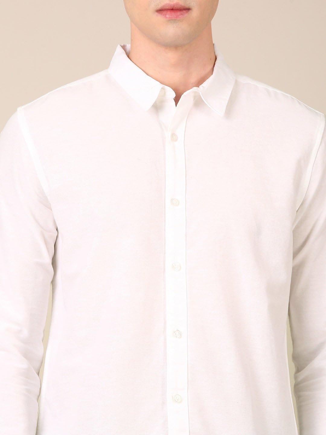 Men's Shirt | Regular Fit Cotton Fabric | Full Sleeve Shirt with Classic Collar | Stylish Formal, Office, Casual & Perfect for Everyday Use - White (Size) - Image 6