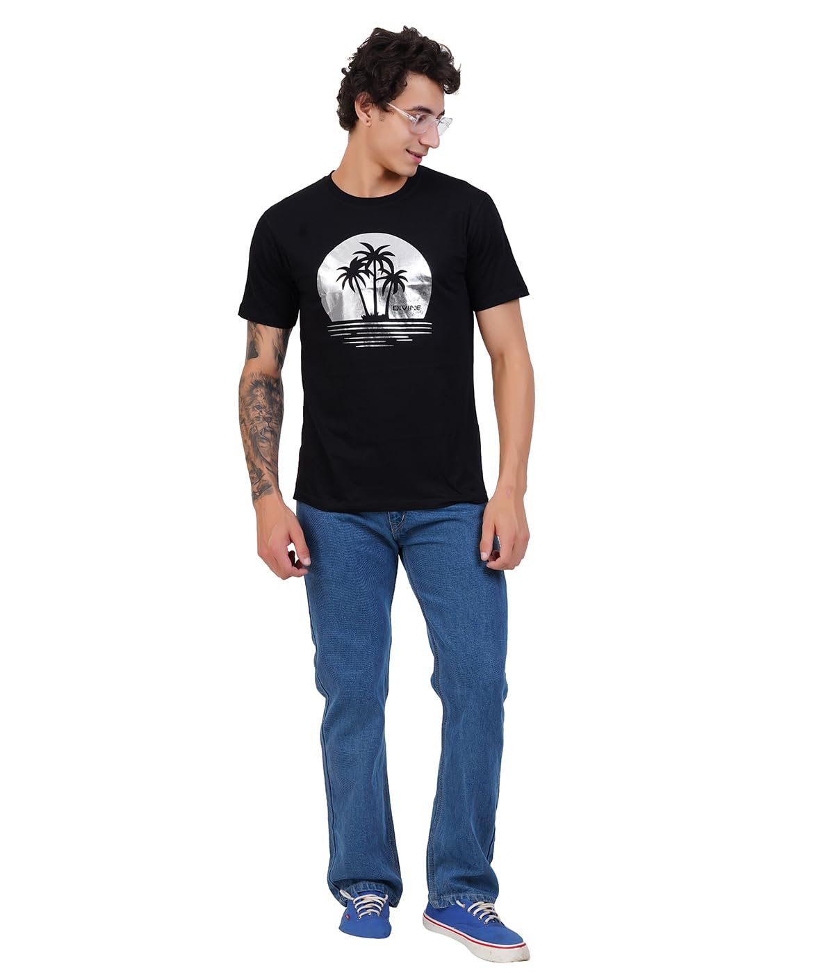 T Shirt for Man | Mens T-Shirt | Round Neck| Half Sleeve Stylish Cotton Regular Fit Printed Casual Stylish ComfortableM - Image 3