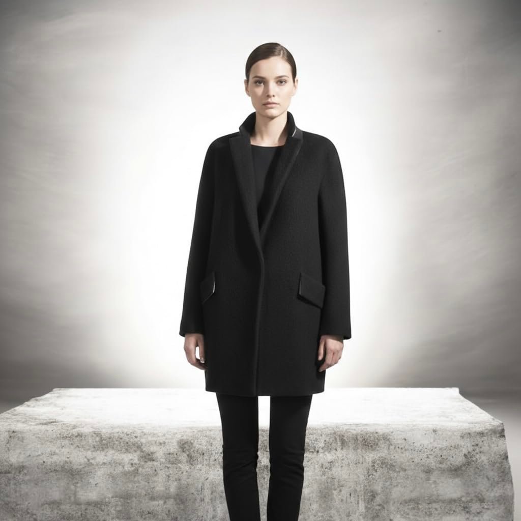 Women's Wool Blend Peacoat Double Breasted Winter Overcoat Jacket Large, Size S Plus - Image 4