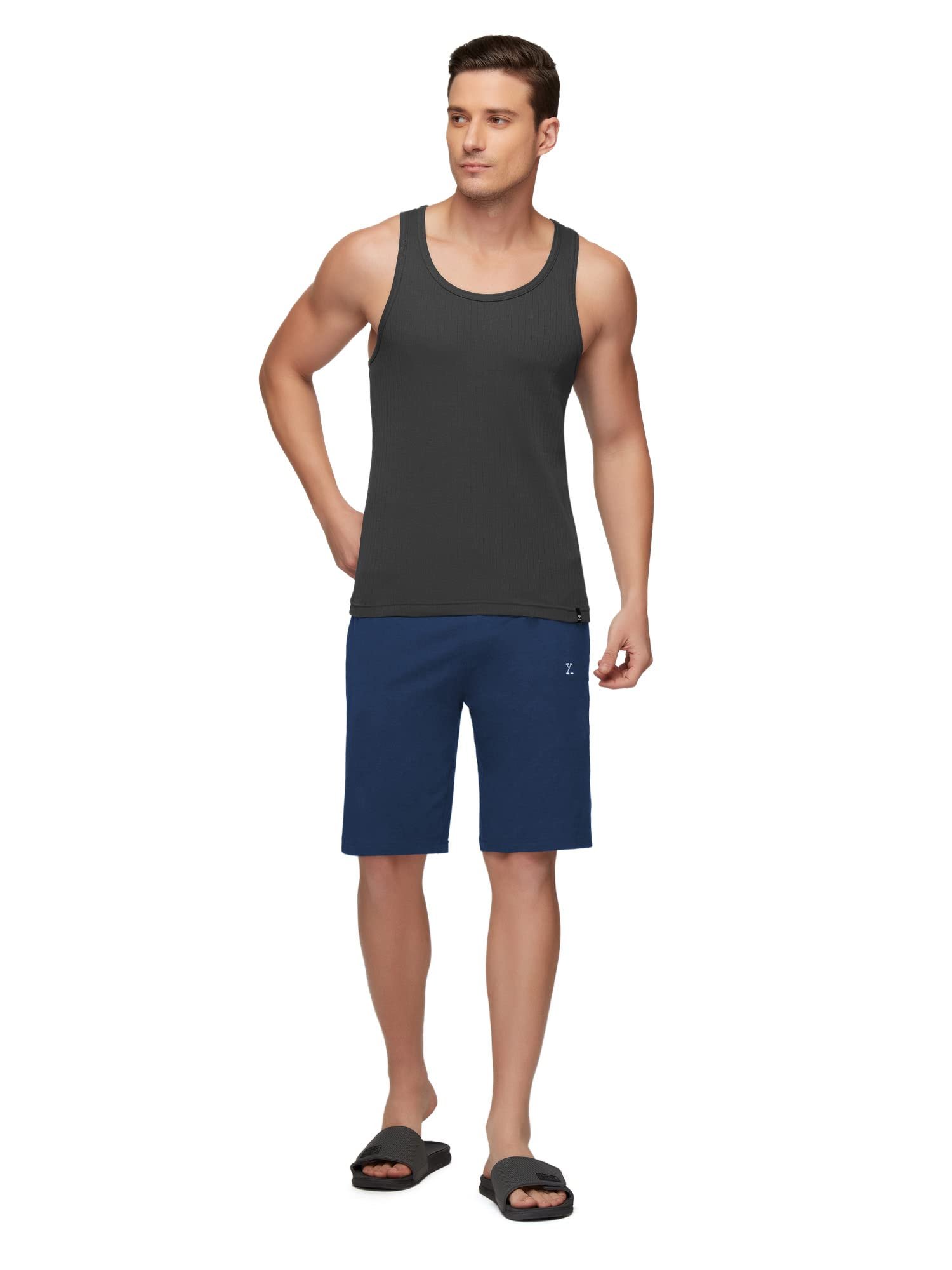 Men's Super Combed Cotton Round Neck Ribbed Vest - High Moisture Absorbing Innerwear for Men with Anti-Microbial Silver Finish - Image 7