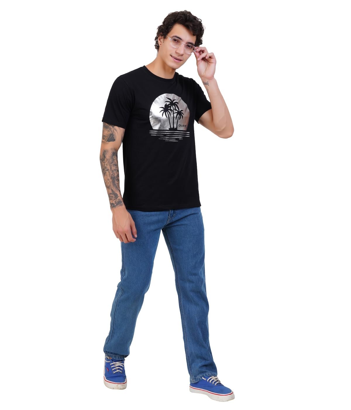 T Shirt for Man | Mens T-Shirt | Round Neck| Half Sleeve Stylish Cotton Regular Fit Printed Casual Stylish ComfortableM - Image 4