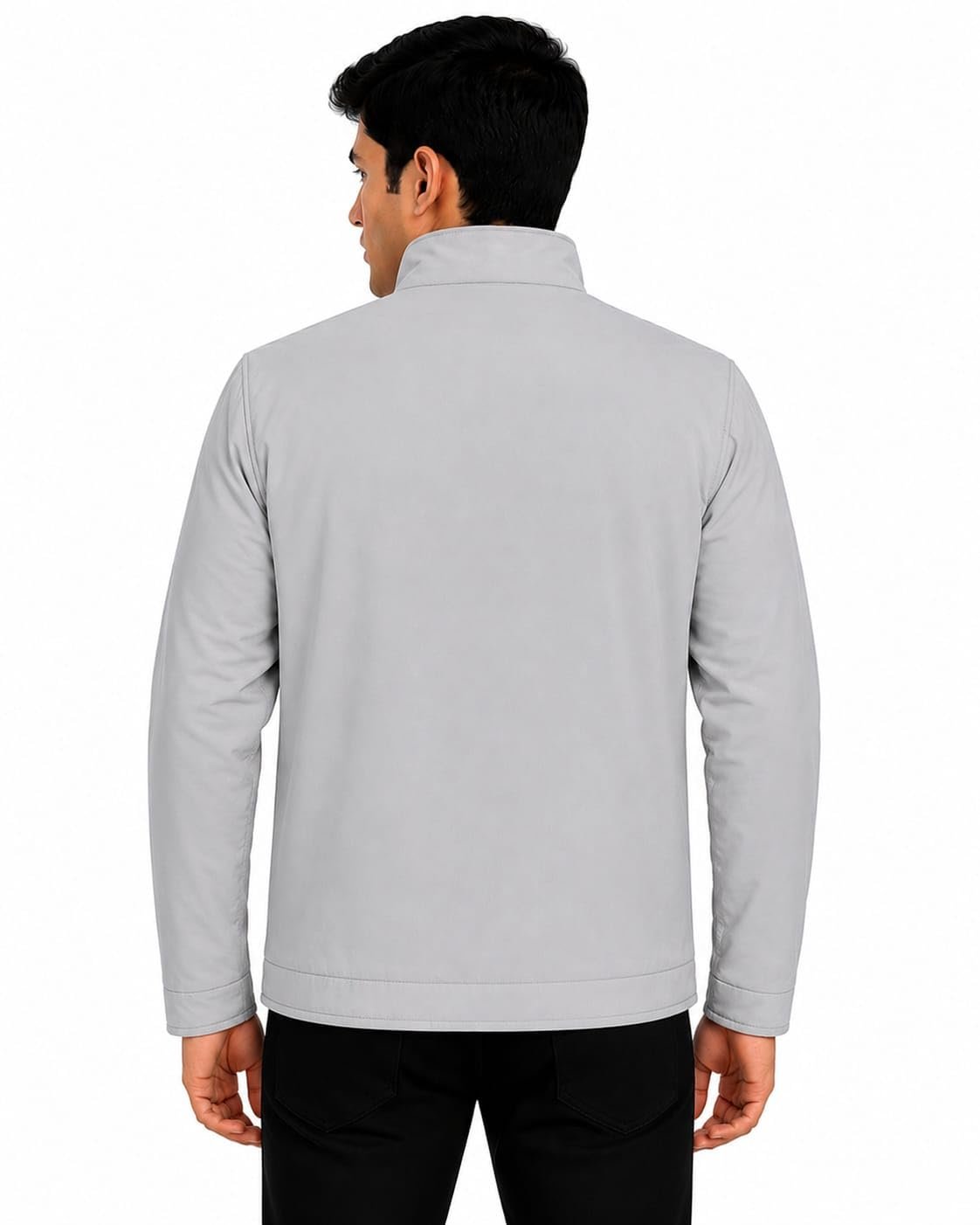 Men's Windcheater Reversible Jacket in Gray - Image 3