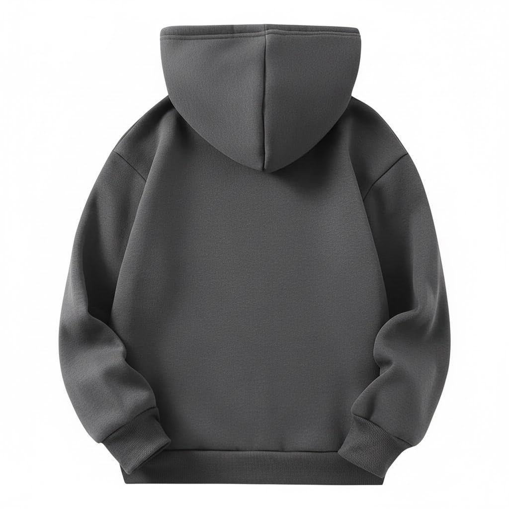 VetaWear CozyKids Cotton Fleece Hooded Sweatshirt, Unisex Regular Fit, Kangaroo Pocket, Premium Cotton Knit, for Ages 2-7 Years (in, Age, 4 Years, 5 Years, Regular, Grey) - Image 3
