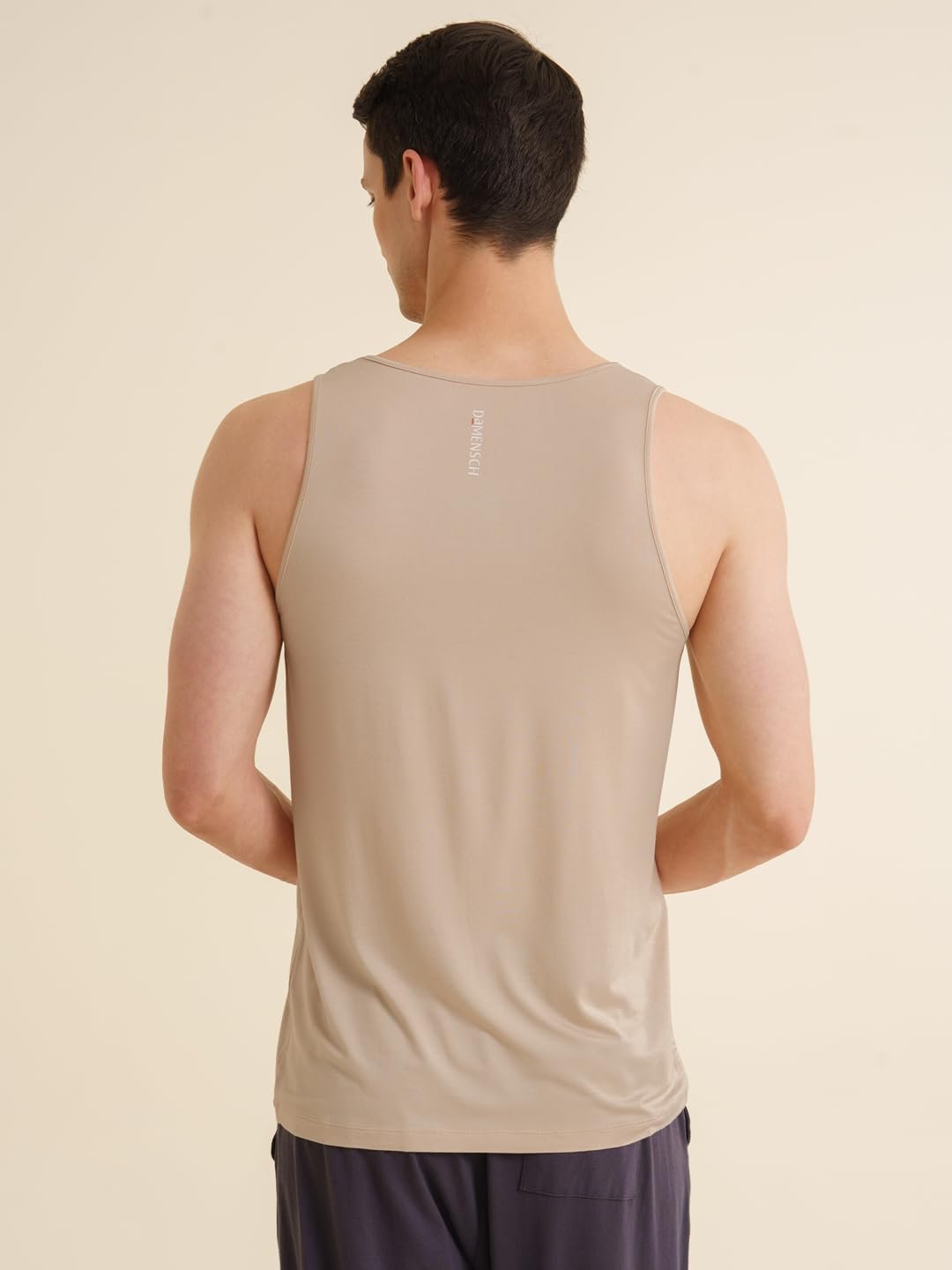Neo-Skin Round Neck Anti-Bacterial Bamboo Vest-Shifting Sand - Image 3