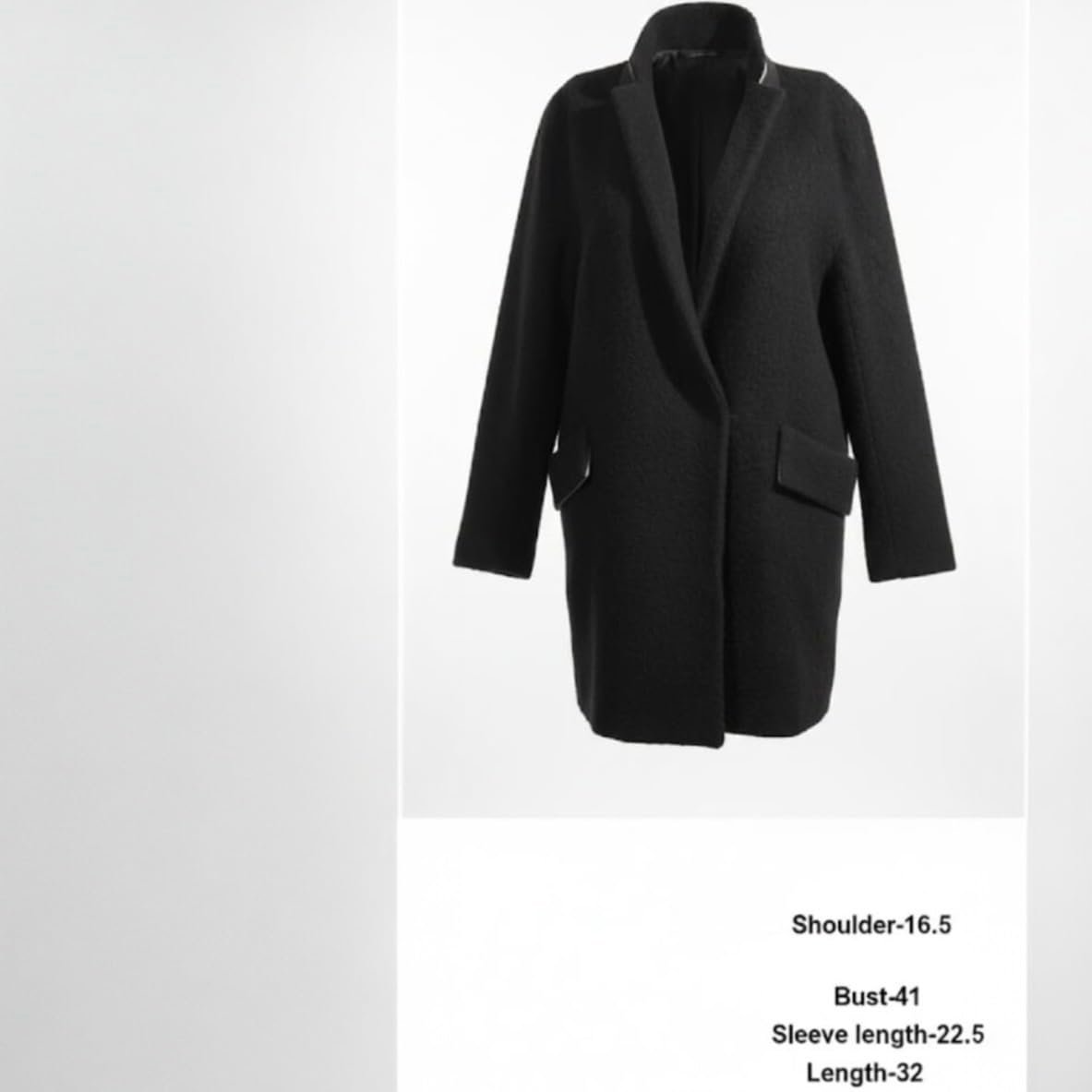 Women's Wool Blend Peacoat Double Breasted Winter Overcoat Jacket Large, Size S Plus - Image 5