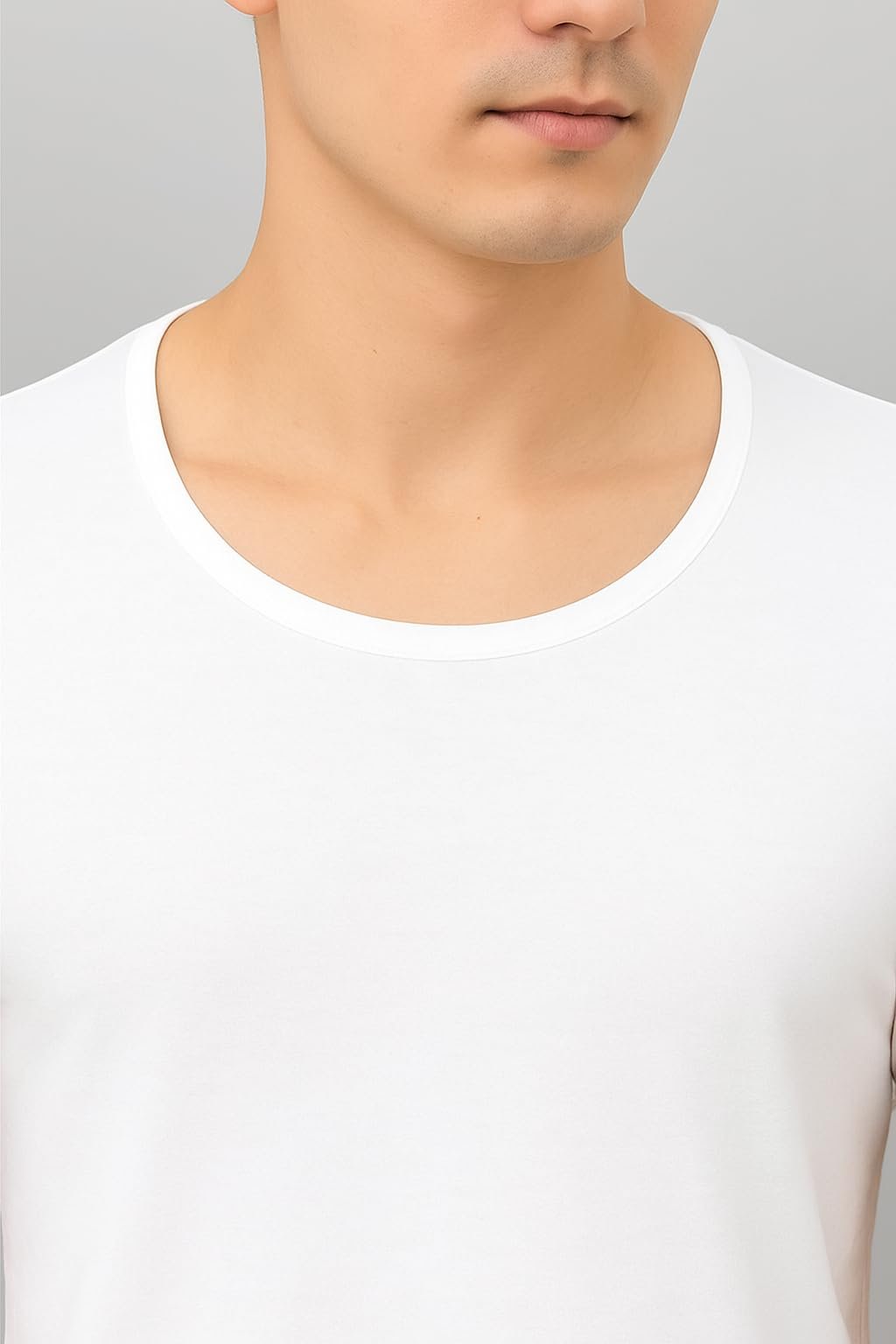 Men's Cotton Vest Innerwear, Regular Fit, Round Neck Half Sleeve with Pocket, 100% Combed Cotton (Pack of 2) (in, Alpha, Regular) White - Image 2