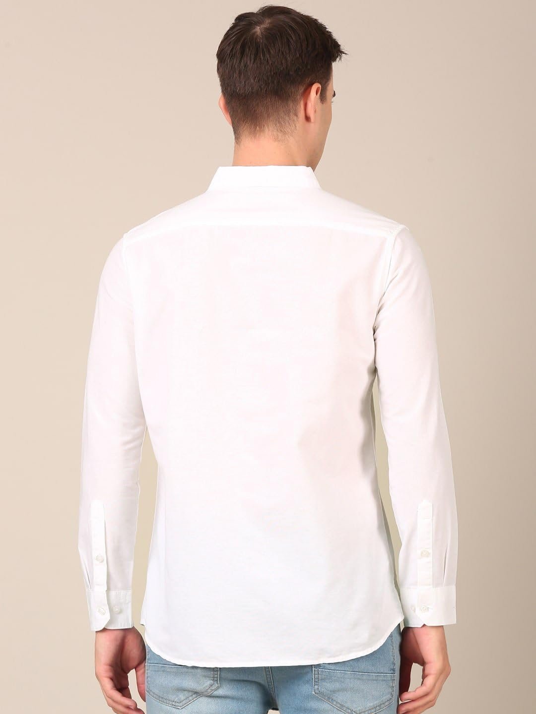 Men's Shirt | Regular Fit Cotton Fabric | Full Sleeve Shirt with Classic Collar | Stylish Formal, Office, Casual & Perfect for Everyday Use - White (Size) - Image 5