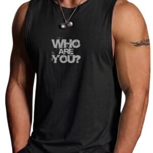 Men's 100% Polyster Sleeveless Round Neck Regular Fit Vest | Baniyan for Men | Vest for Men (in, Alpha, 11 Black)