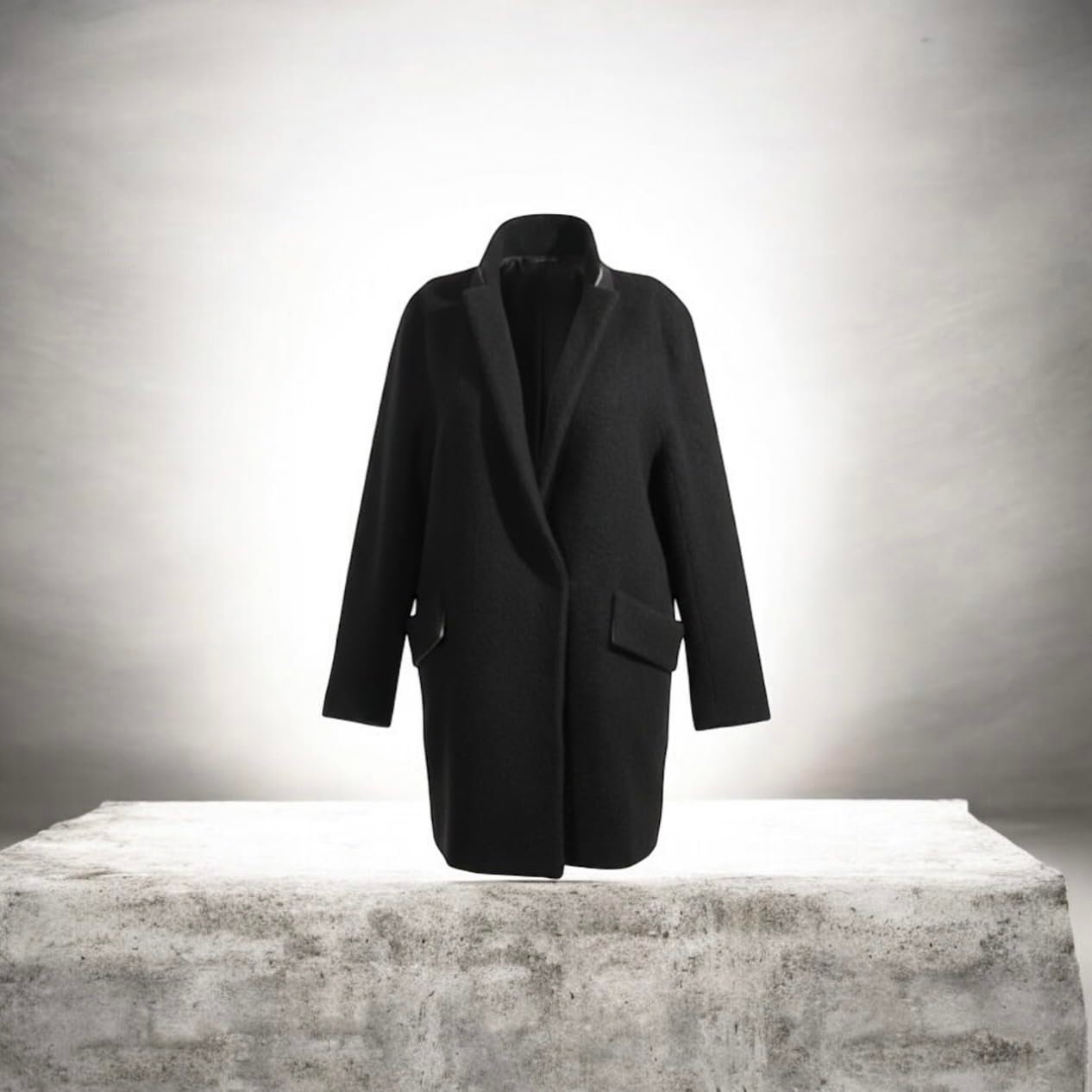 Women's Wool Blend Peacoat Double Breasted Winter Overcoat Jacket Large, Size S Plus - Image 2