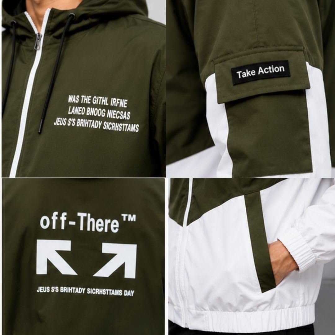 Wind Cheater For Men | Winter Jacket For Men Back Print | Light Weight - Image 4