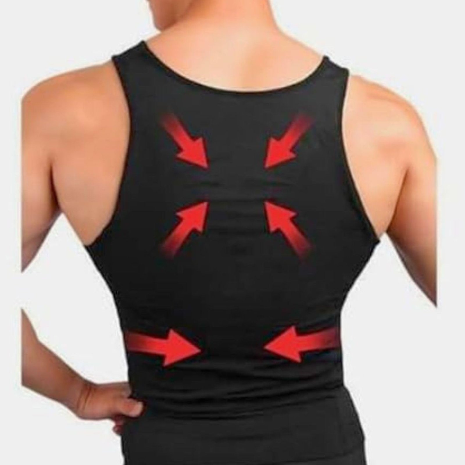 Waist Slimming Abdominal Shapewear Vest for Men | Body Shaper Compression Tank Top (in, Alpha, Regular, Black, Sleeveless) - Image 3