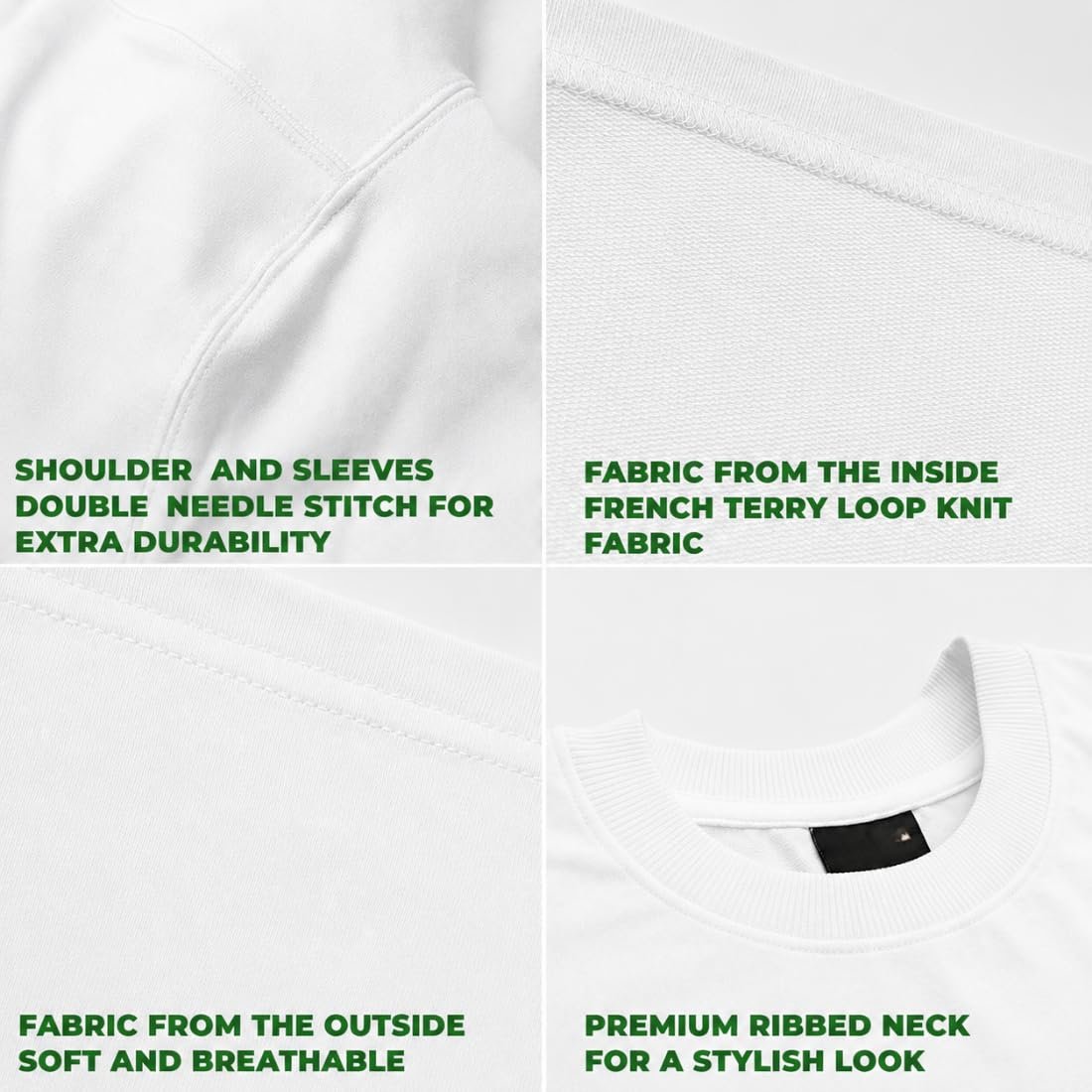 Men's Oversized Tank Top | 240 GSM Premium Heavyweight Cotton | Boxy Fit Sleeveless T-Shirt | Plain Solid Casual & Gym Wear White - Image 2