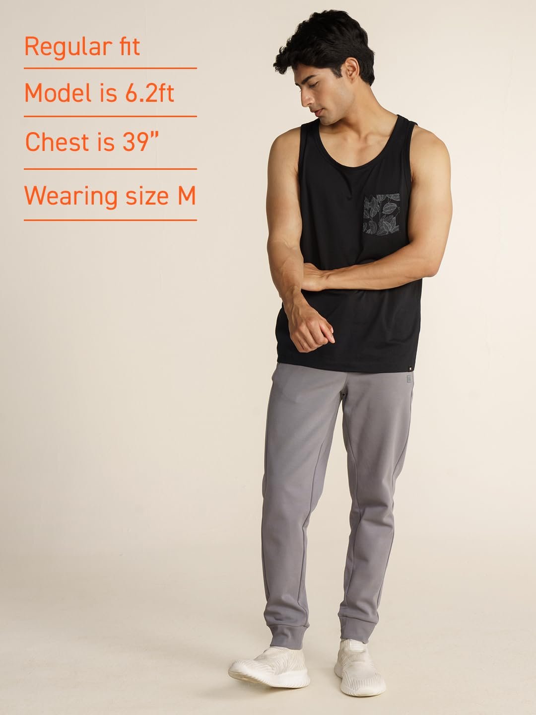 Breeeze Tank Top, Ultra-Lightweight Gym Vests for Men Workout, Anti-Fade Cotton Blend Sando for Man, Relaxed Fit and Airy Sleeveless T Shirts-Jet Black - Image 7