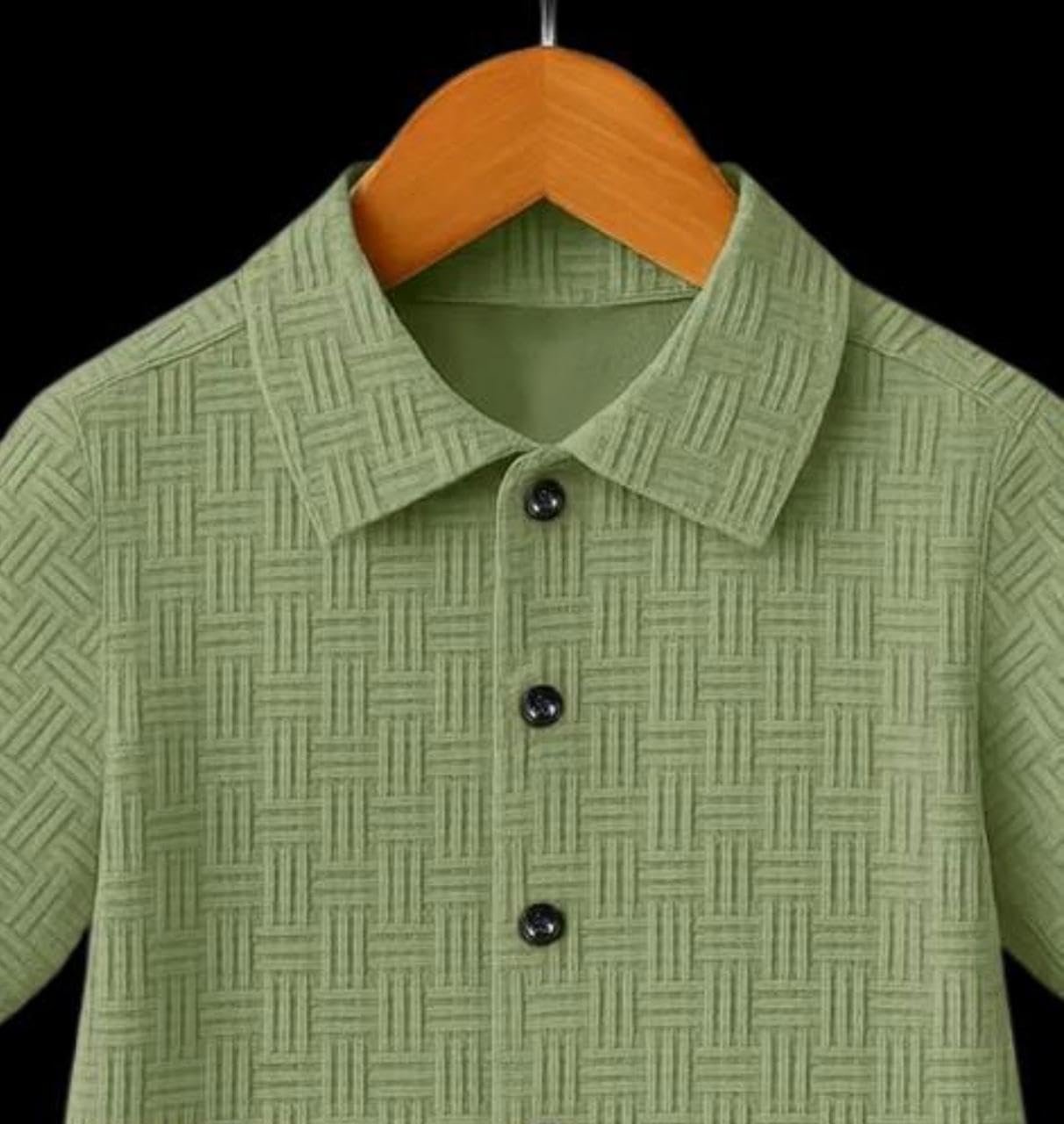 Shirt for Boy | Half Sleeve Club Collar Shirts | Formal and Casual Wear | Stylish Solid Shirt for Boys | Regular Fit Buttoned Shirts (BOY, Mehndi, 4 Year -5 Year) - Image 3