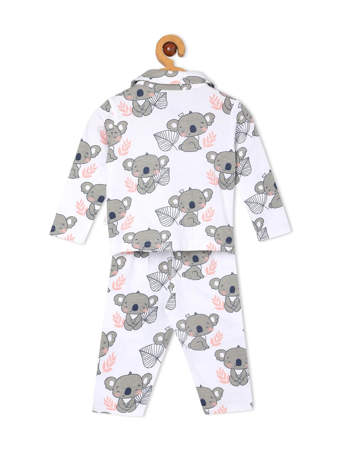 Kids Cotton Night Suit for Boys and Girls | Soft Breathable Night Dress for Kids Boys and Girls | Printed Nightsuit Pajama Set | All-Season Sleepwear for Daily Use | Baby Koala | 5-6Y - Image 3
