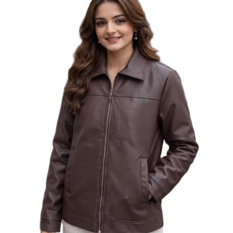 Women's Long Brown Trench Jacket – Waterproof Double-Breasted Overcoat