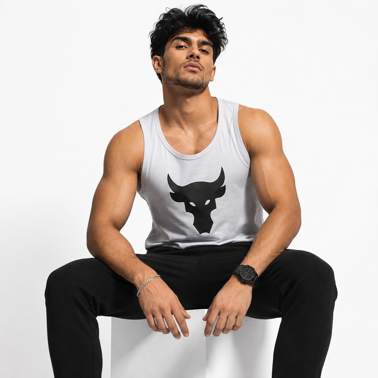 Gym Vest for Men | Dry Fit Sando | Sleeveless T-Shirt for Gym Workout | Quick Dry Breathable Tank Top | Multicolor (in, Alpha, Regular) - Image 2