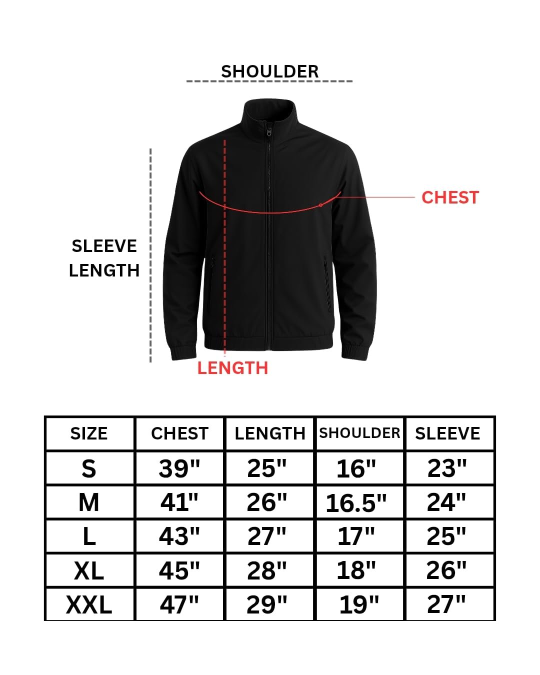 Men’s Lightweight Windcheater Zipper Jacket – Gym, Rider Winter Jacket for Men – Thin Wind Sheeter Zip-up Sports Jacket for Man (IN, Alpha, XS, Regular, BLACK) - Image 2