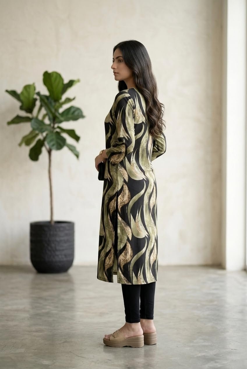 Women's Printed Long Kurti Combo Set of 2, Cotton Kurti Multicolour - Image 8