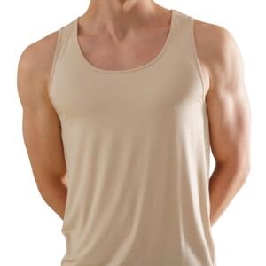Neo-Skin Round Neck Anti-Bacterial Bamboo Vest-Shifting Sand