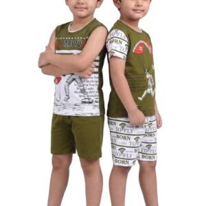 Pure Cotton T-shirt and Shorts Set for Kids