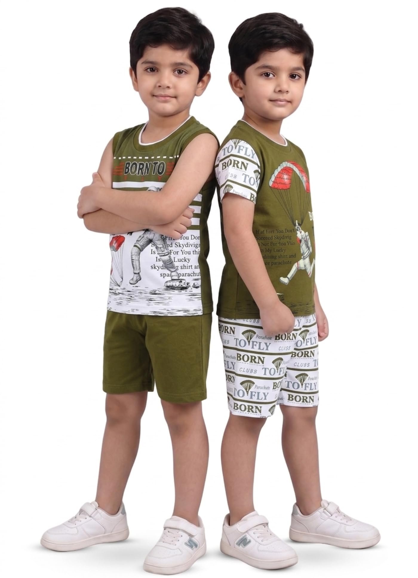 Pure Cotton T-shirt and Shorts Set for Kids