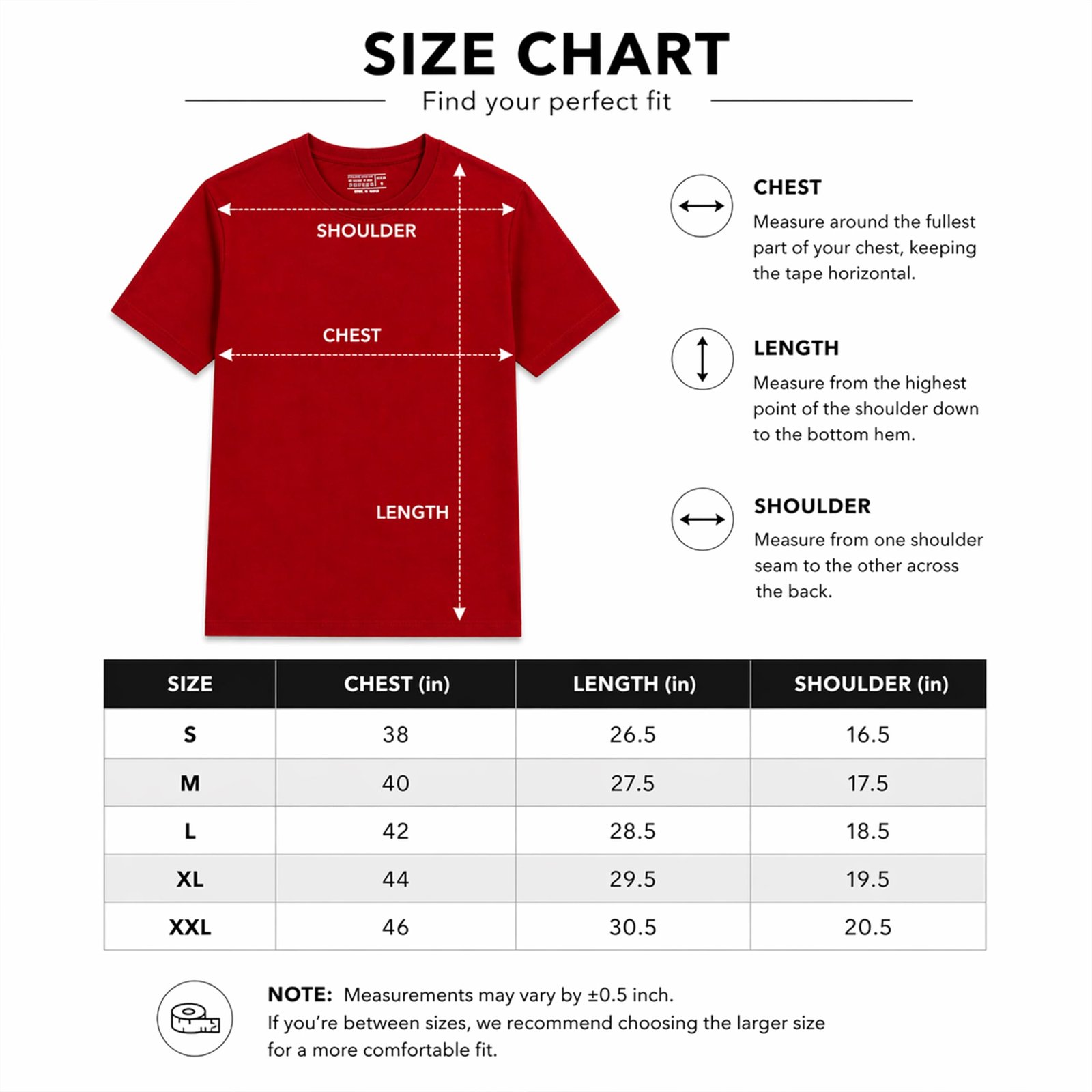 Men's Round Neck Short Sleeve Casual T-Shirt | Men's Regular Fit Casual T-Shirt (in, Alpha, Regular, Red) - Image 5
