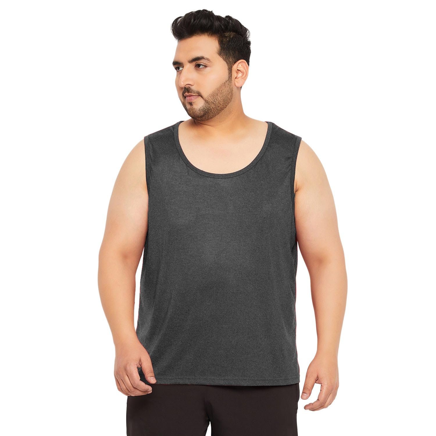West Gate Clothing Cotton Solid Plus Size Vest for Men | Round Neck, Regular Fit, Sleeveless | Men's Tank Top | 3XL, 4XL, 5XL | Perfect for Workouts Gym, Vacations | Combo Pack of 2 - Image 4