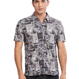 Trendy Regular Fit Printed Half Sleeve Shirt for Men Green5 Small