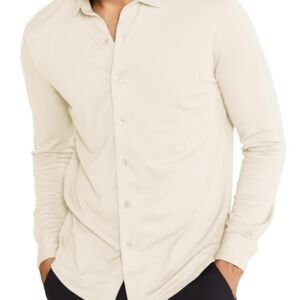 Constant Cotton Thermoregulating Pique Full Shirts-Pack of 1-Ivory White-XX-Large