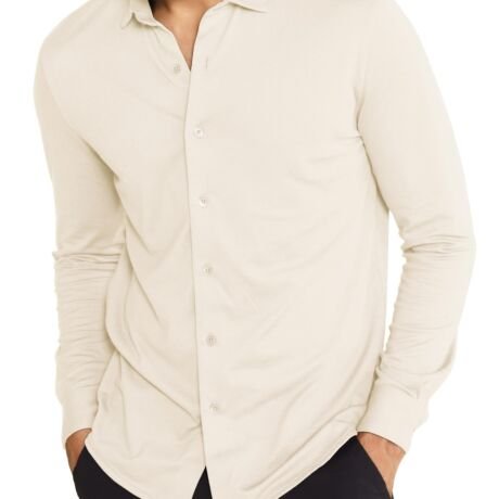 Constant Cotton Thermoregulating Pique Full Shirts-Pack of 1-Ivory White-XX-Large