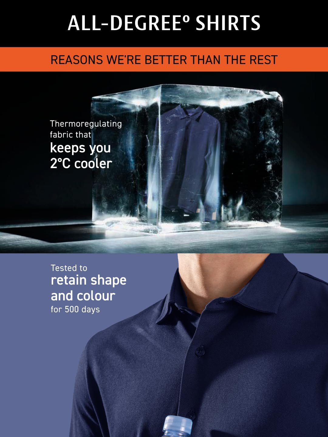 Constant Cotton Thermoregulating Pique Full Shirts-Pack of 1-Ivory White-XX-Large - Image 3