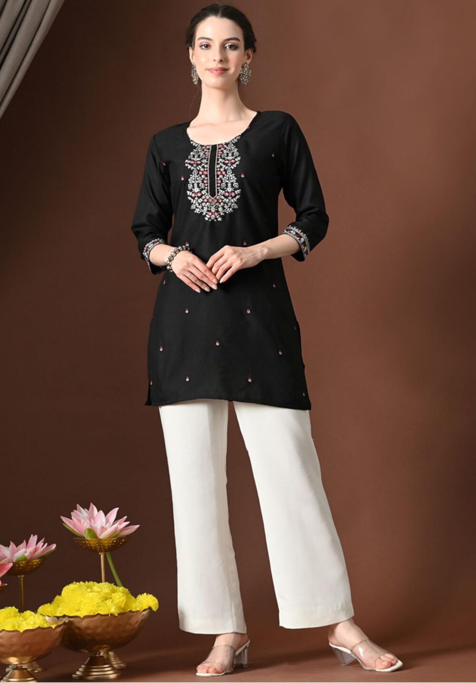 Woman Straight Short kurta |Short Kurti for Women Latest(RYT829, XS) - Image 4