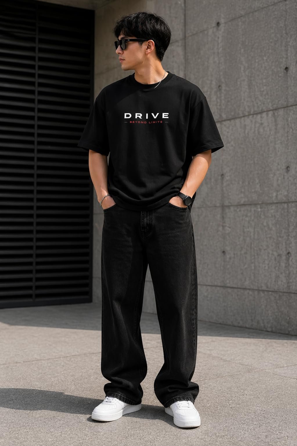 Men’s Graphic Printed T-Shirt | Luxury Sports Car Back Print | Drive Beyond Limits Design | 180 GSM Premium Cotton | Drop Shoulder Regular Fit Casual Streetwear Tee for Men (IN, Alpha, Regular) - Image 3