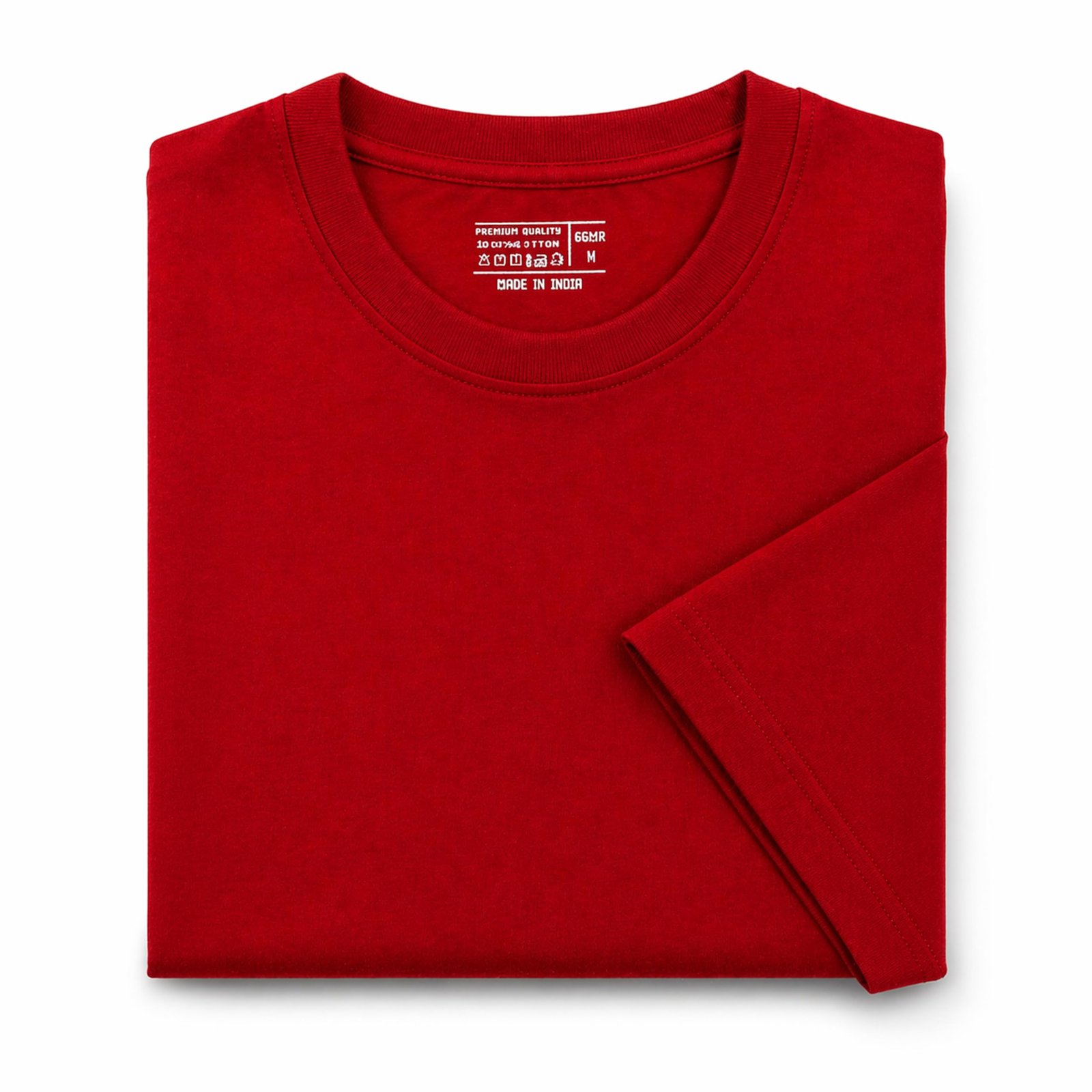 Men's Round Neck Short Sleeve Casual T-Shirt | Men's Regular Fit Casual T-Shirt (in, Alpha, Regular, Red) - Image 6