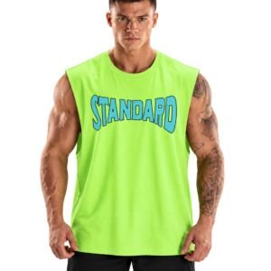 ® Men's 100% Cotton Tank Top | Round Neck Sleeveless Gym Vest | Loose Fit Casual Sportswear T-Shirt | Breathable & Lightweight Fitness Wear for Workout & Active Wear