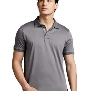Men's Cotton Super Soft Classic Polo T-Shirt: Regular Fit (Syp-A22-Pl-01_Grey)
